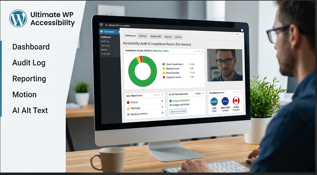 Get Ultimate WP Accessibility Plugin to ensure compliance and equitable usage